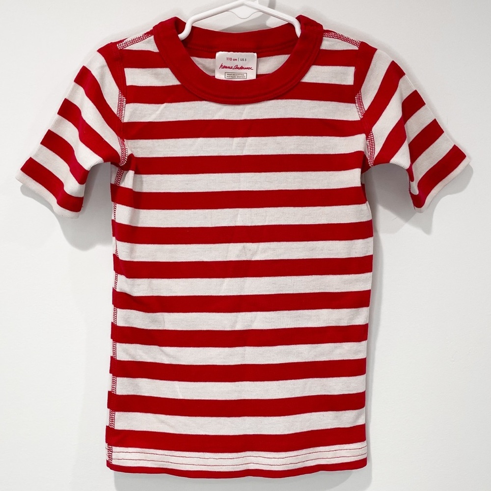 KIDS: Hanna Andersson Striped Short John Pajama Top